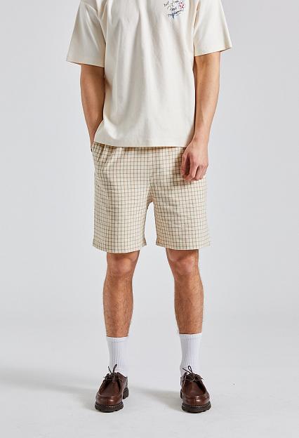 Drole de Monsieur Le Short Carreaux Beige 